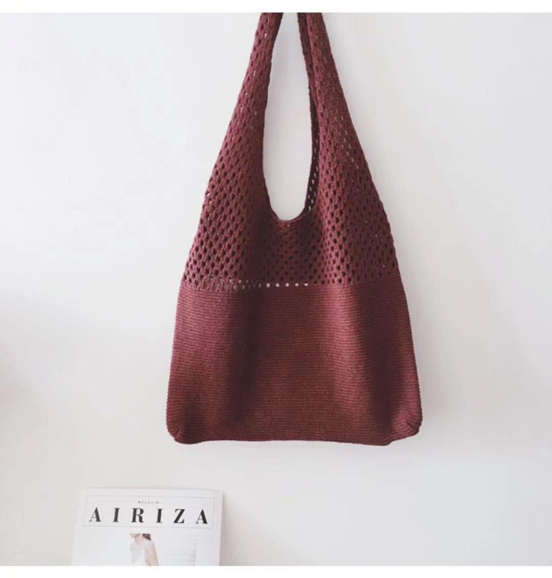 Vintage Crochet Bag - Large Capacity for Women