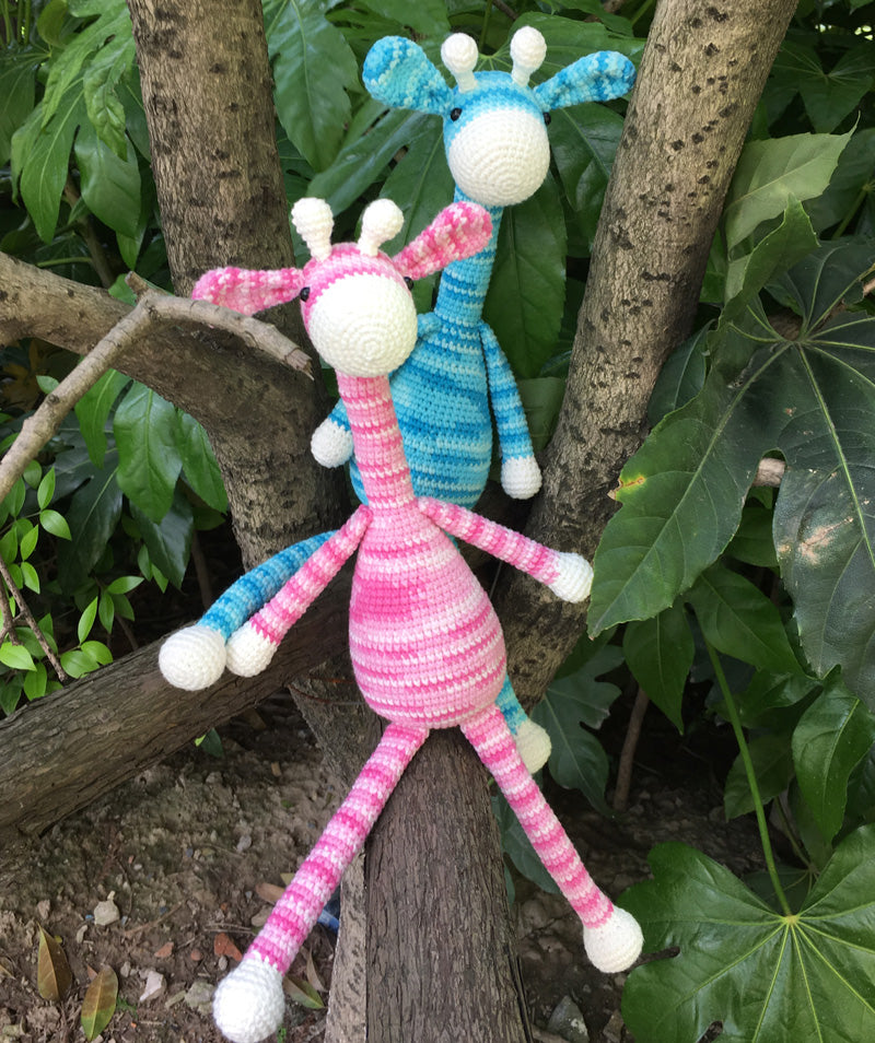 Handmade Crochet Giraffe DIY Kit with Yarn Materials