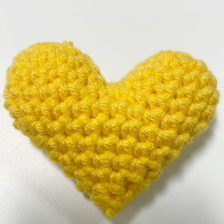 Handmade Crochet Heart Fabric Accessories and Materials