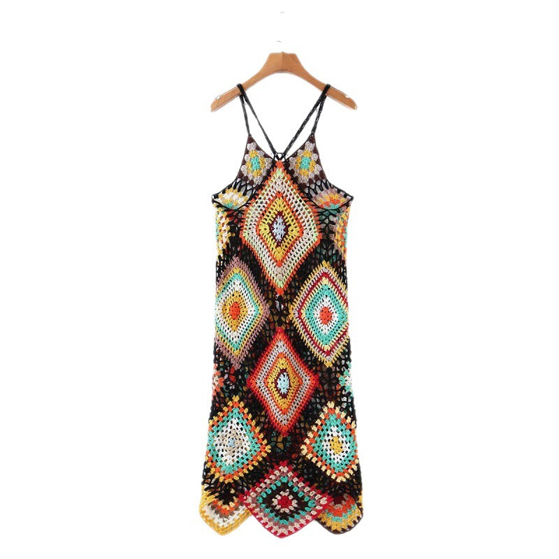 2020 Women's Spring Knitted Crochet Dress Wholesale