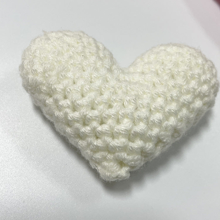Handmade Crochet Heart Fabric Accessories and Materials