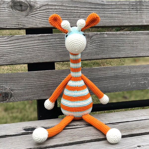 Handmade Crochet Giraffe DIY Kit with Yarn Materials