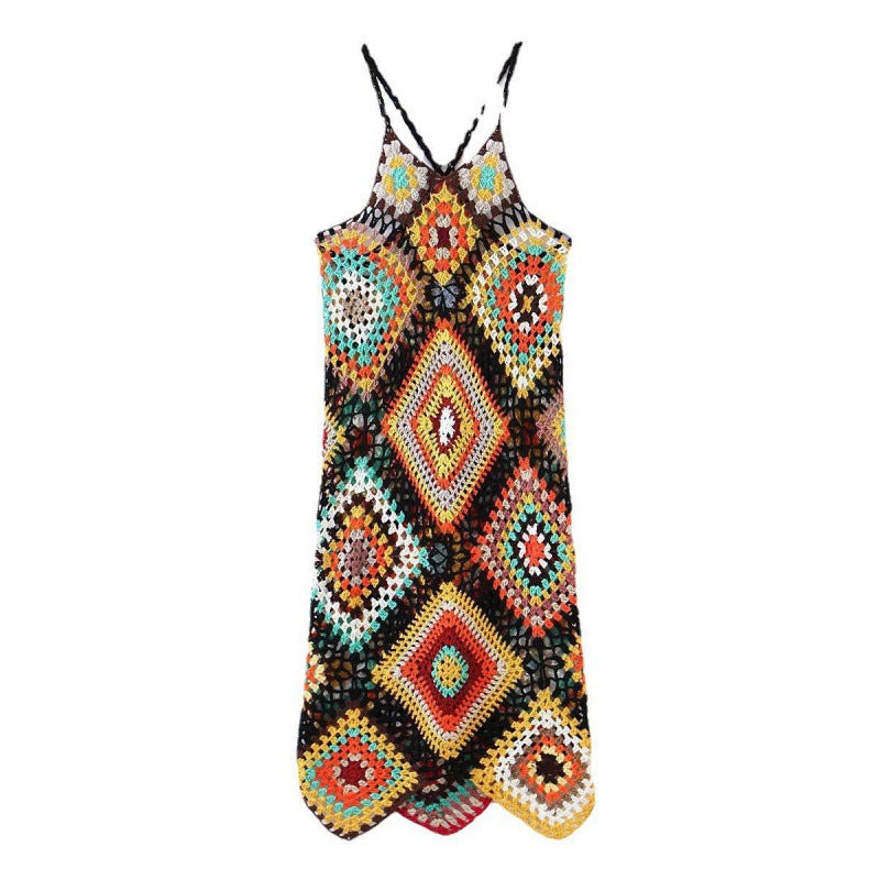 2020 Women's Spring Knitted Crochet Dress Wholesale