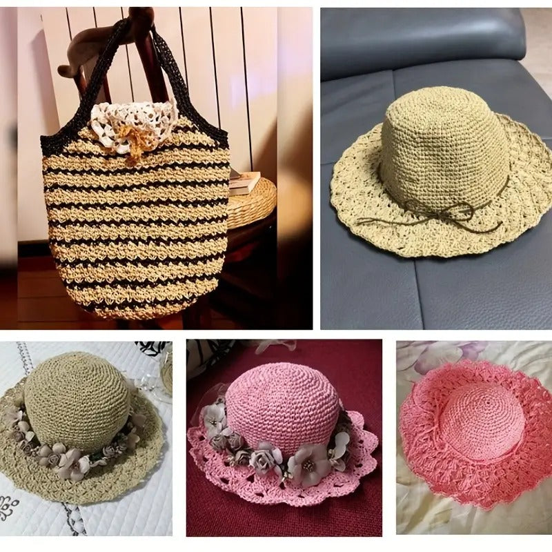 Eco-Friendly Raffia Yarn for DIY Crochet and Crafts
