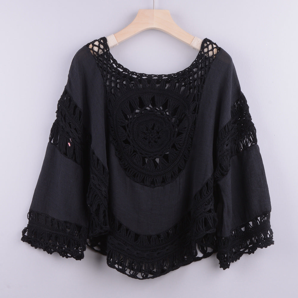 Hand Crochet Halter Beach Blouse Top for Southeast Asia