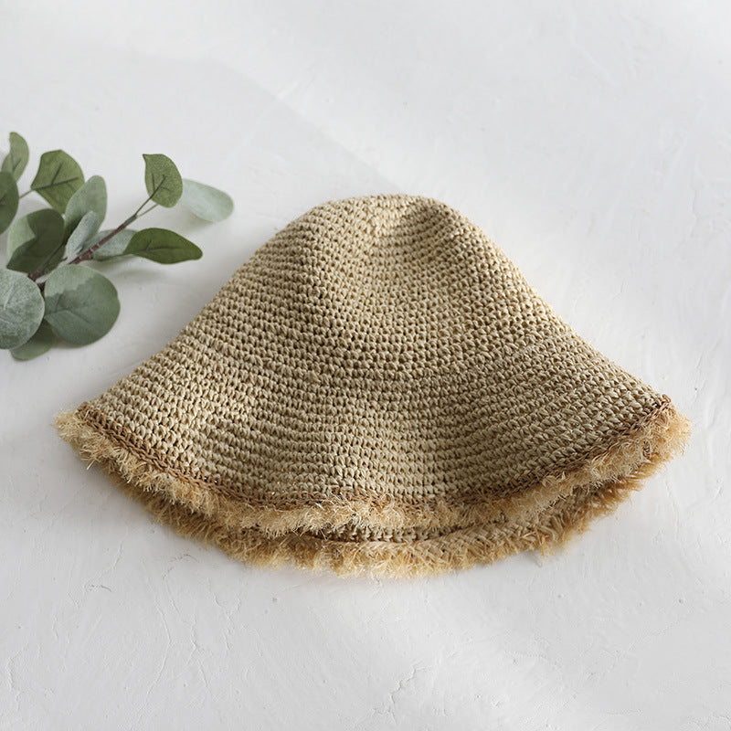 Handmade Crochet Sun Hat for Women's Sun Protection