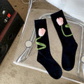 Tulip Crochet Cotton Mid Tube Stockings for Women