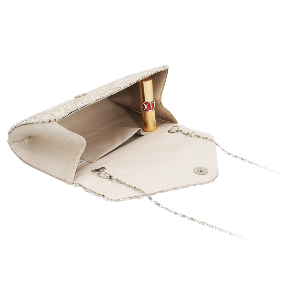 Fashionable Lace Crochet Evening Clutch Handbag for Women