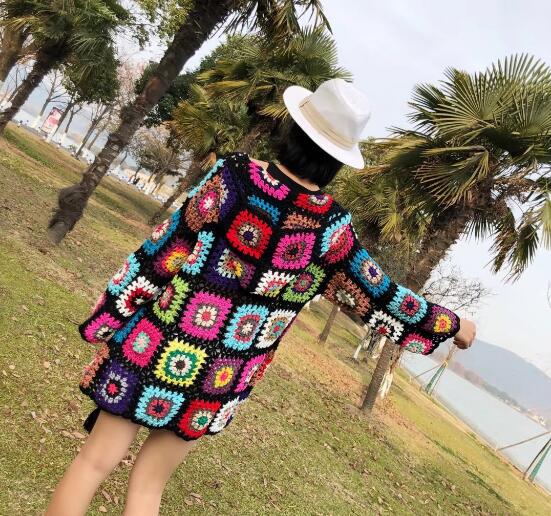 Bohemian Crochet Tassel Hooded Cardigan Sweater