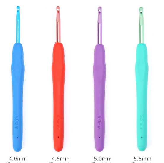 Crochet Hook Set with TPR Silicone Soft Grip
