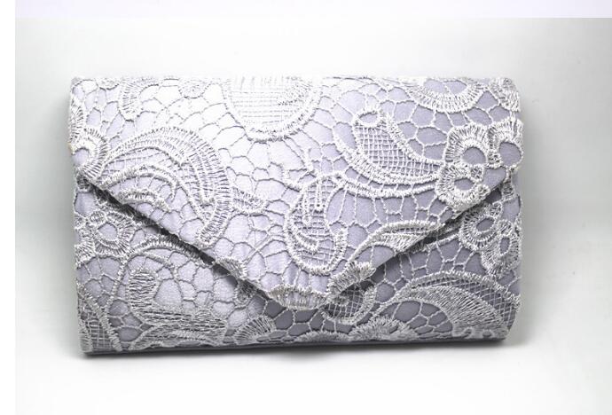 Fashionable Lace Crochet Evening Clutch Handbag for Women