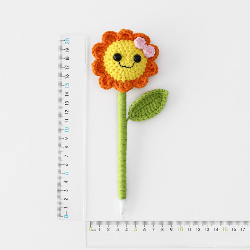 Classroom Markers Crochet Sunflower Graduation Gift