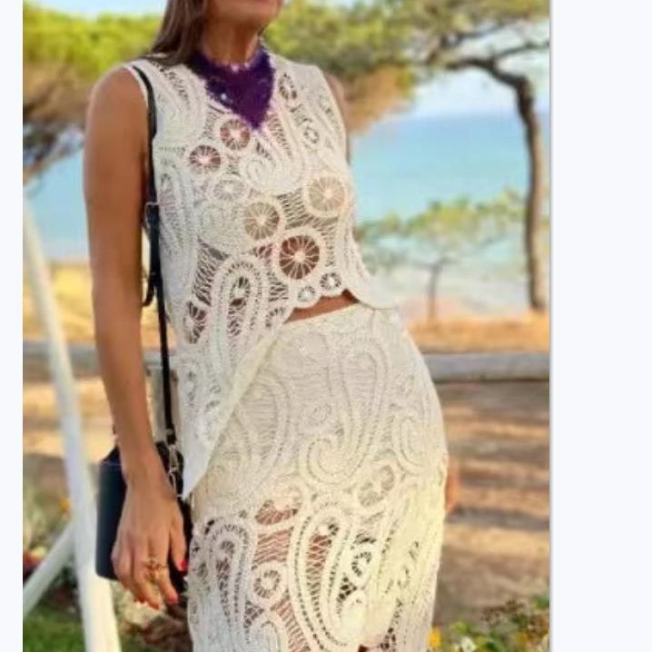 2023 Women's Summer Fashion Crochet Knit Short Skirt