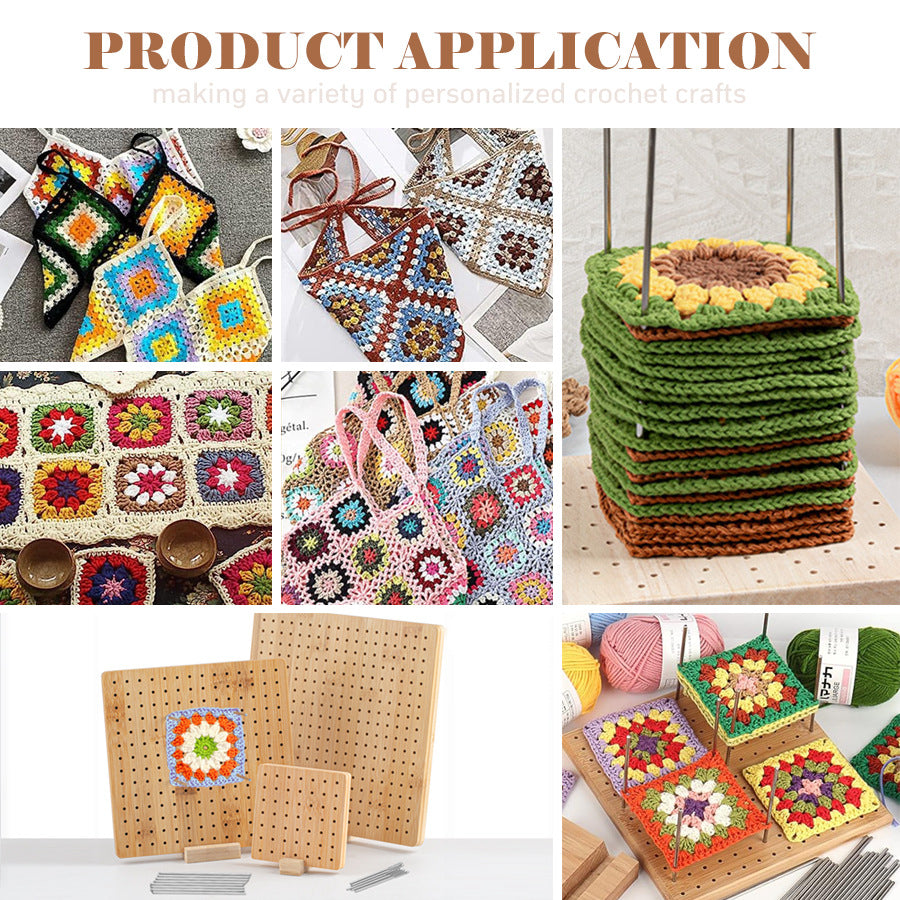 New DIY Yarn Weaving Mat with Bamboo Crochet Board