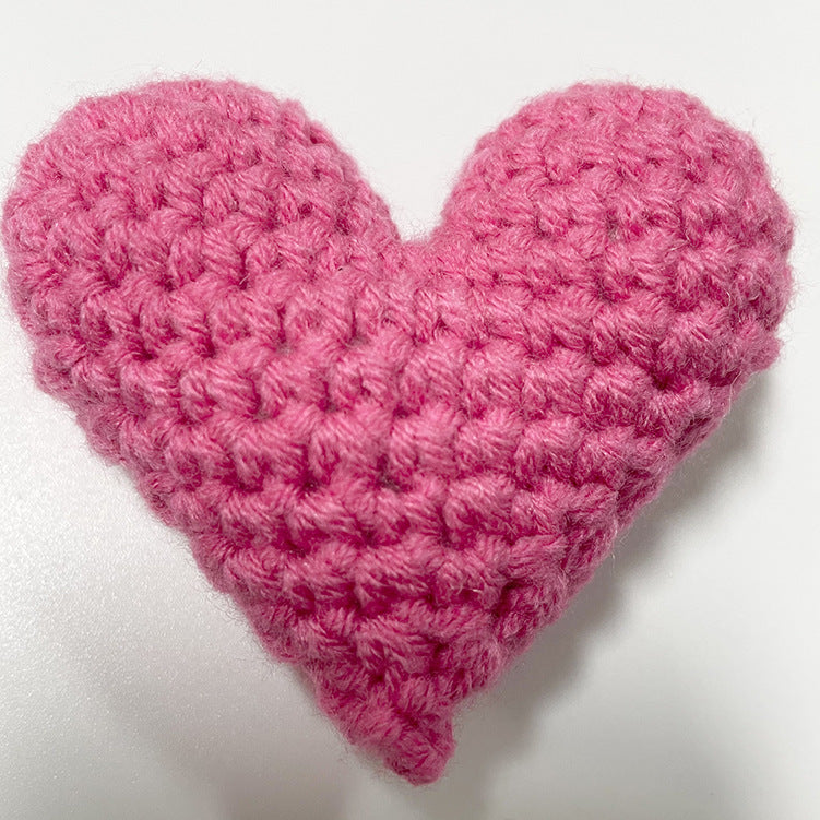 Handmade Crochet Heart Fabric Accessories and Materials