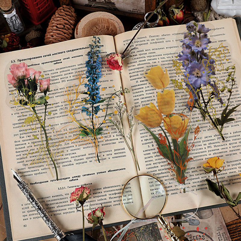 8 Sheets Nature Plant Clip Art for Diaries & Notebooks