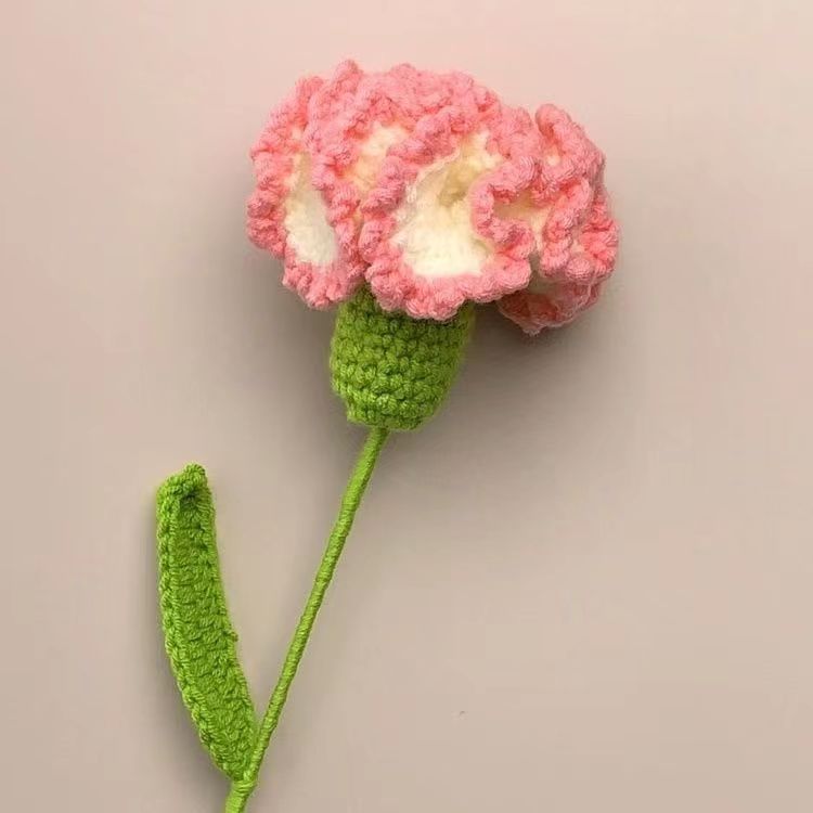 Handmade Crochet Carnation and Rose Bouquet for Loved Ones
