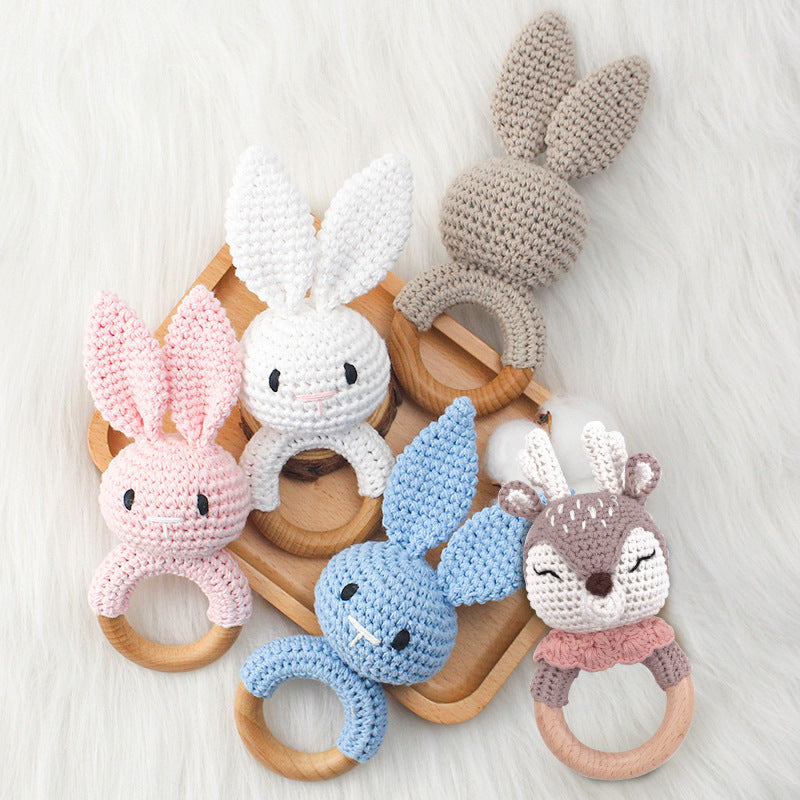Baby Crochet Animal Rattle and Soothing Chew Toy
